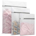 Miniatyrbilde 1 av 3: 3 stk. Slitesterke vaskeposer i honeycomb-nett for finvask, 1 stor 40 x 50 cm, 1 medium 30 x 40 cm, 1 liten 23 x 30 cm
