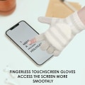 Miniatyrbild 2 av 5: Vinterhandskar utan fingrar för kvinnor, varma konvertibla Clamshell-vantar