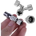 Miniatyrbilde 2 av 4: 5 Deler Airbrush Adaptersett, Universelle Hann-Hunn Koblinger Adapter, Metall Hurtigkobling for Airbrush Metallslangekobling Airbrush
