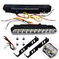 Miniatyrbilde 1 av 5: 2 stk 30LED Dagslys DRL Strip Kjørelys For Tåkelys Bil Lampe Kjøring Hvit Gul