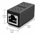 Miniatyrbillede 2 af 5: RJ45-kobling, netværkskobling, Ethernet-stik, afskærmet inline-kobling til Cat7/Cat6/Cat5e/Cat5 Ethernet-kabelforlængelsesstik - hun
