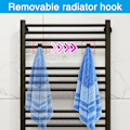 Miniatyrbillede 2 af 5: 8 stk. runde radiator kroge, hvide håndklædekroge, badeværelses håndklædekroge, radiator