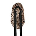 Miniatyrbild 1 av 5: Lång Satin Bonnet för Flätor - Elastiska Silkeshårbonnetter för Sömn Nattmössa Stretchigt Knytband för Kvinnor (Leopard)