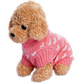 Miniatyrbillede 5 af 5: Hundestrikket sweater hjerte hvalpesweater varm blød kæledyr ferie tøj