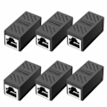 Pikkukuva 1 / 5: RJ45-liitin, verkkokytkin, Ethernet-liittimet, suojattu sisäinen liitin Cat7/Cat6/Cat5e/Cat5 Ethernet-kaapelin jatkoliitinliittimelle - naaras