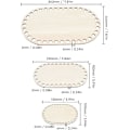 Miniatyrbilde 2 av 5: 3 stk. Oval Trekurvbunn Treflispose Forsyninger Lokk Flis Krok Dagligvarekurv Veske Pose Pakking for Utstillingskurver