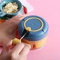 Miniatyrbillede 5 af 5: Manuel Hakker - Mini Hakker 200ml - PP Plast - Hurtig Hakning på 5 Sekunder - Til Grøntsager, Løg, Hvidløg (Gul-Blå)