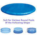 Miniatyrbild 2 av 3: Rund pooltäckning, ovanjordisk pool solskydd, dammsäker pooltäckning Prot