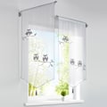 Miniatyrbilde 2 av 4: 1 stk skillegardin WxH/40x90CM i gjennomsiktig polyester grå ugle Embr