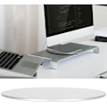Miniatyrbillede 5 af 5: 360° Roterende Skærmfod, TV Drejeskive Aluminium 360° Roterende Skærmfod til Computerskærm Skridsikker Tabletholder Sølv