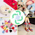 Pikkukuva 4 / 5: Pompom-valmistaja, Pom Pom -valmistaja Fluff Ball Weaver DIY -neulontatyökalu K