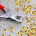 Miniatyrbild 2 av 4: 301 st Hyls- och öljetångverktygssats, tyg läderhål öljetter och hylsor stans tång med 300 metallöljetter för bälten skor kläder (1/4 tum, G