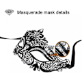 Pikkukuva 2 / 5: Lady Of Luck Masquerade -maskit, venetsialaiset maskit, metalliset naamiomaskit naisille