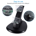 Miniatyrbillede 5 af 5: Opladningsstation til PS4 - Oplader til håndkontrol / Playstation Kontrol Sort