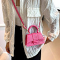 Miniatyrbild 2 av 5: Mini Crossbody Handväska Dam Mode Clutch Topphandtag PU Läder Axelväska