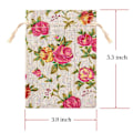 Miniatyrbillede 2 af 5: 30 Stykker Små Roser Snørelukningsposer Blomsterpose Linned Gave Lomme Smykkepose til Bryllup DIY Håndværk Fest (3,9 x 5,5 Tommer)
