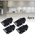 Miniatyrbild 3 av 5: 4-pack svarta skåpslås, tryck för att öppna, stark magnetisk sugkopp, pålitlig