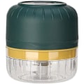 Miniatyrbillede 1 af 4: 100ml Mini USB Elektrisk Kødhakker Hvidløgspresser Grøntsagshakker Køkken Madhakker - Grøn, 18.8*18.8*9.5cm