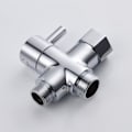 Miniatyrbilde 4 av 5: 3-veis ventil Solid Messing 3/8\"-12/17 T-adapter Diverterventil for Wc Toalett,
