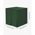 Pikkukuva 2 / 5: 1000L IBC-säiliön suojus, 420D vesisäiliön suojus, UV-suojattu säiliön suojus, IBC-säiliön suojus vetoketjulla, 120 x 100 x 116 cm (vihreä)