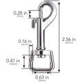 Miniatyrbilde 4 av 5: 10 stk Swivel snap Hooks sølv