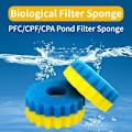 Miniatyrbilde 2 av 5: CPF-10000 Damfilter Skum - Biologisk Filter Skum, Erstatningsfilter Svamp, Dobbel Tetthet med 3 Gule Fine Svamper og 2 Blå Grove Svamper (Ø