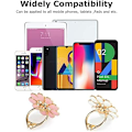 Pikkukuva 4 / 4: 2 kpl Ylellinen Glitter Timantti Universaali Metallinen Pop Socket, Sormuspidike Kaikille Älypuhelimille, Valkoinen/Pinkki