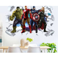 Miniatyrbild 4 av 5: 3D Avengers väggdekal Marvel superhjälte tapet för rumsdekoration