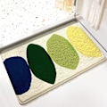 Miniatyrbillede 2 af 5: Skridsikre bademåtter gule citron mikrofibermåtter (17,5\"x25,5\")
