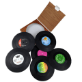 Miniatyrbillede 2 af 4: 6 stk. sorte CD-pladeunderlag