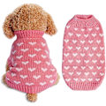 Miniatyrbillede 1 af 5: Hundestrikket sweater hjerte hvalpesweater varm blød kæledyr ferie tøj