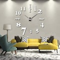 Miniatyrbillede 1 af 5: Rammeløs 3d Moderne Ur Stor Diy Væg Ur 3d Ure Timer Diy Hjem De