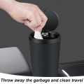 Pikkukuva 3 / 5: Mini-auto roskakori kannella: 2 kpl 300 ml kannettava auto roskakori, auto