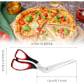 Miniatyrbillede 2 af 5: Pizzasaks, Pizzaskærer Pizzaskærer Rustfrit Stål Pizzaskærer, Multifunktionel Køkkensaks til Skæring af Pizza, Pasta og Tærter