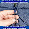 Miniatyrbild 2 av 5: 24 st Dragkedjekläppar Insats Svart Nylon Slider för Alla Reparationer, Dragkedjeersättningskläpp för Sportkläder, Ryggsäckar och Jackor