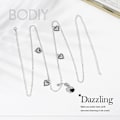 Pikkukuva 4 / 5: Bodiy Crystal Belly Chain With Belly Button Ring Sparkly Waist Chains Bling