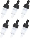 6 st Aquarium envägs backventiler Aquarium luftpump tillbehör, svart