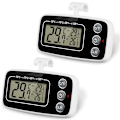 Miniatyrbillede 1 af 5: Køleskabstermometer, 2 stk. digitalt termometer, vandtætte frysetermometre med krog Max/Min registreringsfunktion Let at læse Ideel til hjemmet