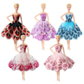 Miniatyrbilde 1 av 5: 5 stk 30CM Barbie dukke brodert prinsessekjole