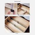 Miniatyrbillede 4 af 5: 12 stk. Hvide Plast Skuffeskinner Skuffe Guide Kommode Skuffe Guide Møbler Udskiftning Slides Dele til Kommoder Hutches Sengebord og Skabssystemer