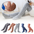 Miniatyrbilde 3 av 4: Over Knee High Fuzzy Long Socks Plush Slipper Stockings Leg Warmers Wi