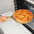 Miniatyrbilde 4 av 5: Rustfri pizzaskuffe med treskaft, pizzaskuffe for pizzastein, brødskive, kakeskuffe, pizzaskuffe