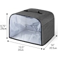 Miniatyrbild 2 av 5: Justerbar Oxfordtyg Vindtät Kök Gadget Brödrost Överdrag - Praktisk Fällbar Design, Tvättbar Fritösduk grå 34*35.5*25cm