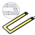 Miniatyrbilde 1 av 5: 2 stk U-formet hvite COB LED-lys 5500K Dagslys DRL Hovedlys