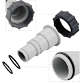 Miniatyrbillede 4 af 5: Stykke Poolslangeadapter, Poolslangeadapter, Poolslangeadapter med tætningsring til poolpumper med gevindforbindelse