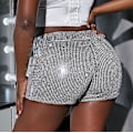Miniatyrbild 2 av 5: Glittrande silvershorts för kvinnor till barföreställningar, temafester,