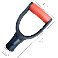 Miniatyrbilde 2 av 3: Spade D-grep håndtak, 32 mm/1,26 tommer indre diameter Spade D-grep håndtak, erstatningshåndtak for grave- og rakeverktøy 1 stk