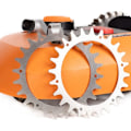 Miniatyrbild 1 av 4: Rostfria spetsar, förbättrad dragkraft, för Worx Landroid robotgräsklippare, 225 mm