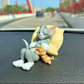 Miniatyrbillede 4 af 4: 5-pak Tom og Jerry actionfigurer og kagepynt