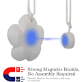 Miniatyrbillede 4 af 5: Kameliaformede Magnetiske Gardinbindere, Retro Resin Dekorativt Magnetisk Gardinspænde, Gardinholder til Stue Soveværelse Kontor - Hvid